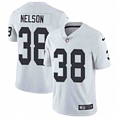 Nike Men & Women & Youth Raiders 38 Nick Nelson White NFL Vapor Untouchable Limited Jersey,baseball caps,new era cap wholesale,wholesale hats